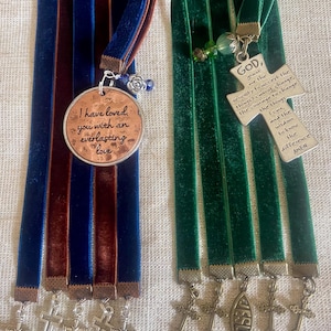 Velvet Ribbon Bible Bookmark: Confirmation, Baptism Gift