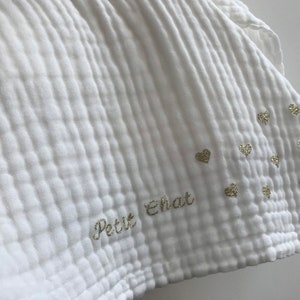 Personalized cotton gauze blanket for baby