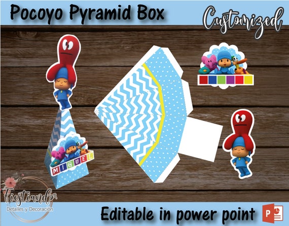 Kit imprimible candy bar Pocoyo para cumpleaños