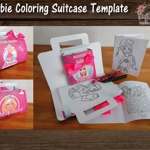 BARBIE COLORING SUITCASE / Coloring Book / Crayons Box / - Etsy