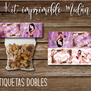Mulan Party Kit Printable Personalized Mulan Birthday Party | Etsy