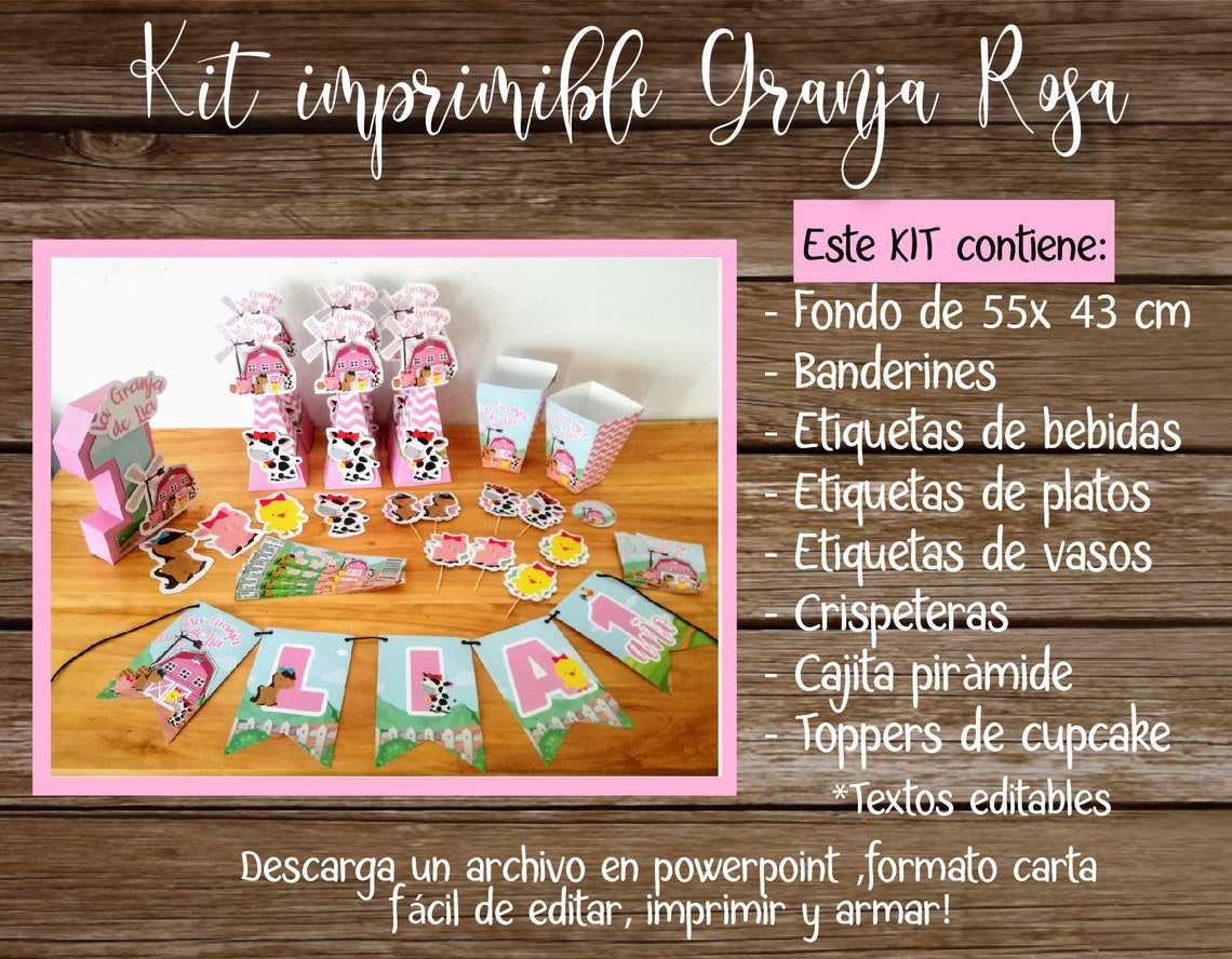 Farm Girl Party Printable Kit Personalized Farm Girl - Etsy