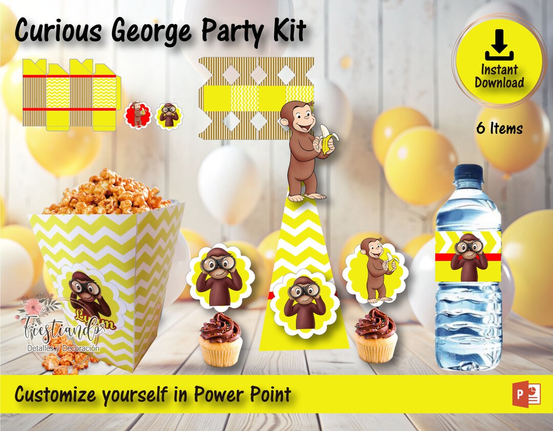 Curious George Printable Party Kit, Digital Kit, Birthday Party ...
