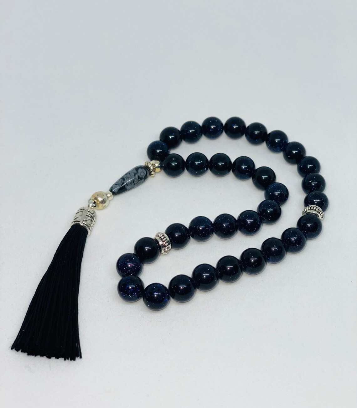 Hand Made Islamic Prayer Beads Tasbeeh 8 mm Natural Blue Etsy