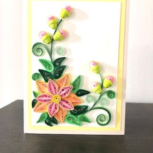 Anniversary card, Birthday card, Quilled card, Handmade card, Card for all occasions, Blank card