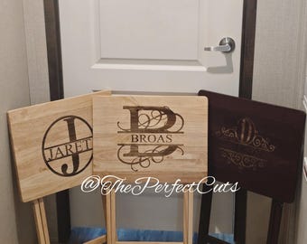 Monogram TV Folding Table|Custom tv  serving tray|Personalized Serving TV tray|Personalized tv tray|Engraved tv tray|Personalized gift idea