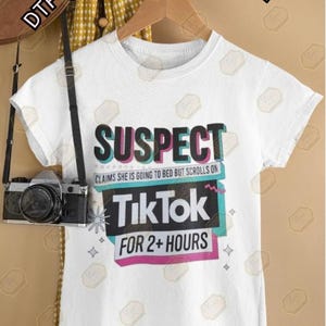 Suspect Claims She&#39;s Going to Bed Transfer, DTF Transfer Sheet,DIY Transfer Sheet, Heat Press Required Transfer, Teeshirt Transfers,DTF