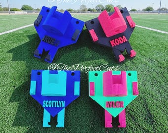 ORIGINAL DESIGN Dugout Organizer – Personalized Baseball & Softball Fence Gear Holder,Helmet + Drink Holder,Baseball+Softball Bag Fence Hook