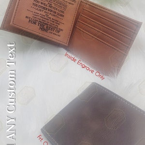 Monedero personalizado para hombres / Carteras de texto personalizadas / Carteras para hombres grabadas / Regalo personalizado para hombres / Billetera para adolescentes / Carteras personalizables / Regalos