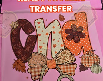Preppy Floral Fall Nurse DTF Transfer: Ready to Press Design