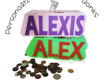 Personalized Piggy Bank|Piggy Banks|Kids Gift With Name|Personalised Kids Piggy Bank|Boys and Girls Gift|Gift For Kids|Kids Decor|Name Bank