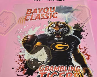 BAYOU CLASSIC dtf ready to press transfer,DTF ready to press transfer,Grambling State dtf transfer,Ready To Press dtf transfer,dtf transfer