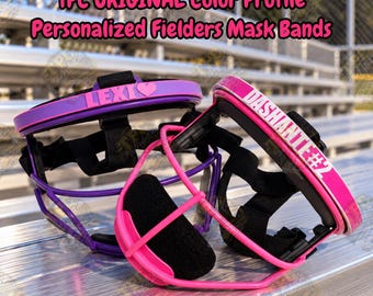 Personalized Fielders Mask Band,Custom Softball Face Mask Name Band,Softball Fielding Mask Name Band,Customizable Colors,Face Mask ID band