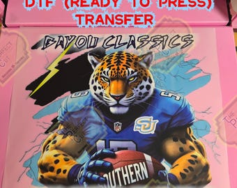 BAYOU CLASSIC Southern Jaguars ready to press transfer,DTF ready to press transfer,Ready To Press dtf transfer,dtf transfer,Southern Jags