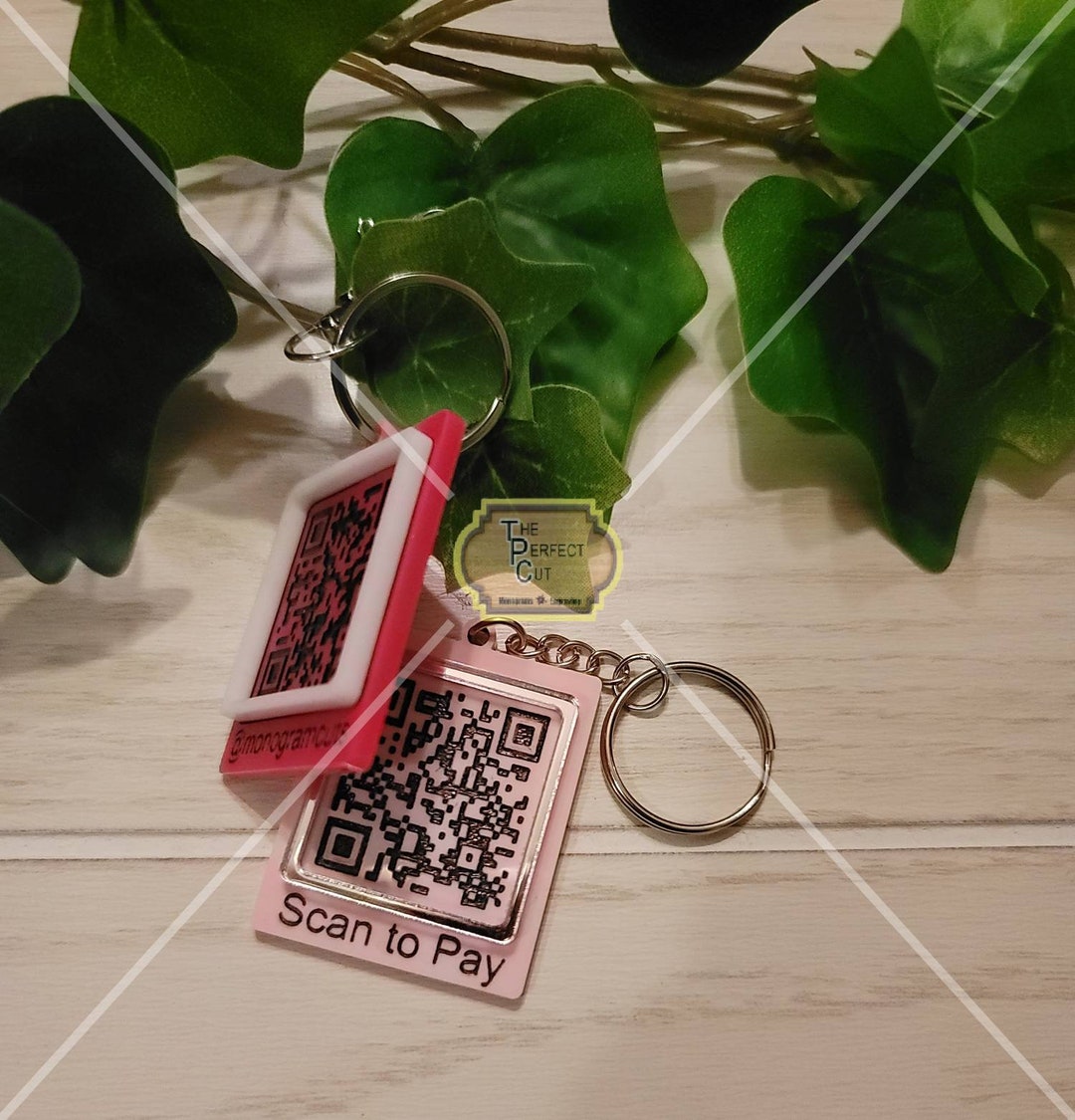 QR Code Scannable Keychain,qr Code Keychain,business Keychain,qr Code for Business,website