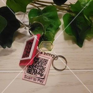 QR code Scannable Keychain,QR code keychain,business keychain,QR code for business,website business keychain,small business owner gift,gifts