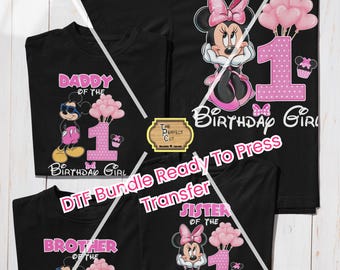Birthday Girl Bundle Ready To Press DTF Transfer, DTF transfers,Birthday Party Teeshirt Transfer,DIY ready to press transfer,Transfers