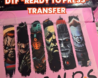 Halloween Horror Movie DTF Transfer: Scary Friends Design, Ready to Press