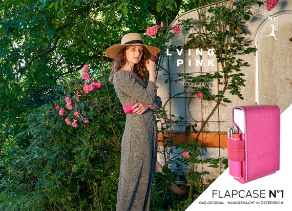 pink leather cigarette case Pure Soft Hot Zipper Camera Pouch Card Bills USA Genuine Leather Zipper Around Cigarette