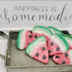 Felt Watermelon Slice, Summer Fruit Wreath Attachment, Diy Garland Decor, Nursery Mobile Ornament, Spring Tiered Trays, Fake Food