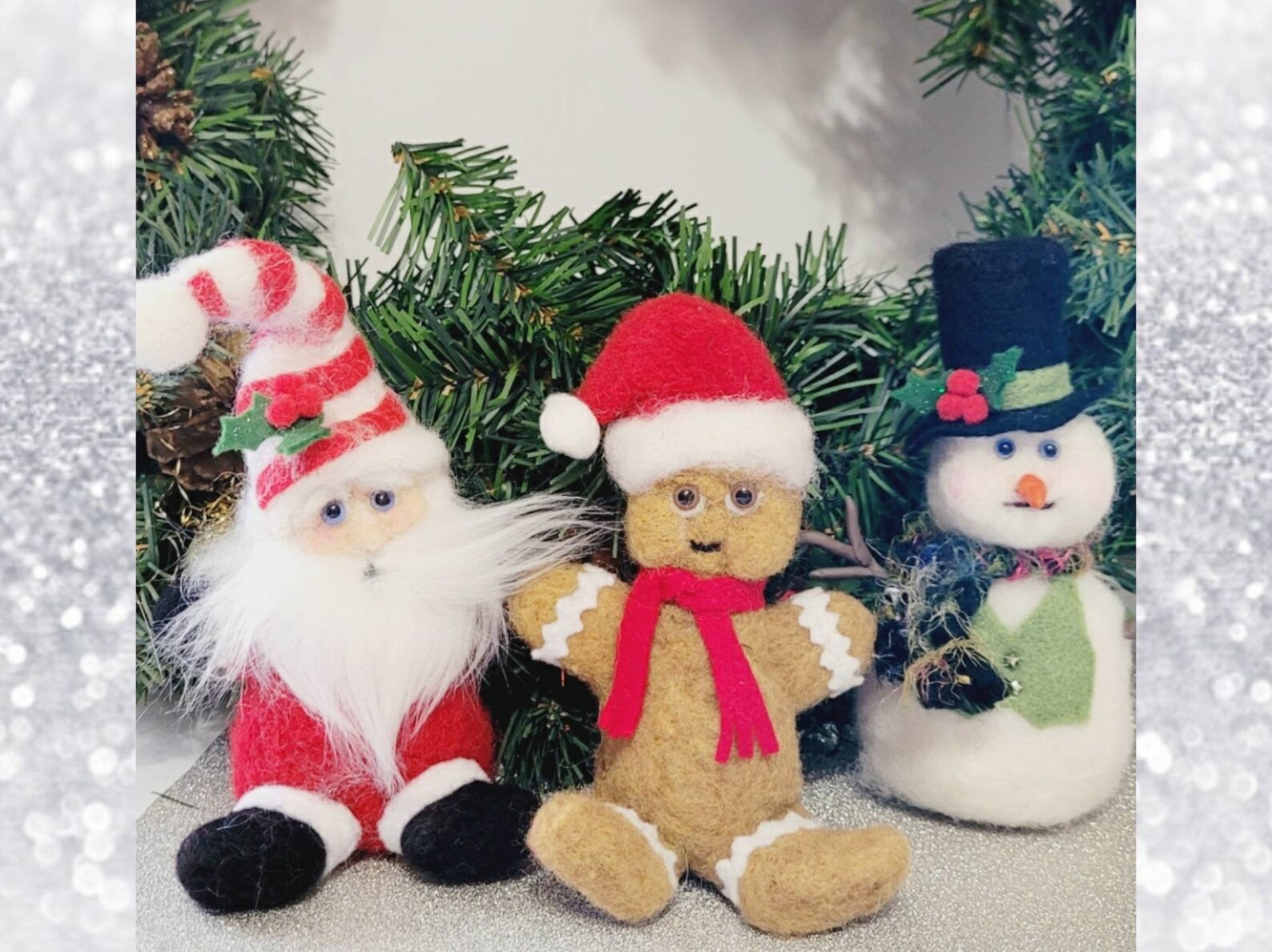 Needle Felt Santa Clause Gnome Santa Collector Christmas Etsy