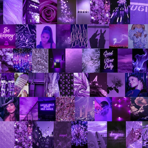 60pc purple Vsco AESTHETIC Wall Collage Kit Same - Etsy