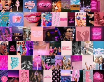 Boujee aesthetic wall collage kit (Digital Download) 60pcs