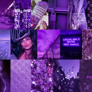 Boujee Purple Aesthetic Wall Collage Kit digital Download - Etsy