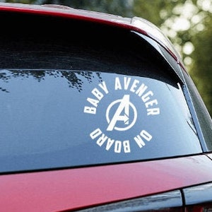 Baby Avenger on Board / Car Decal/ Baby on Board Decal/ Vinyl Decal/ Super hero Baby / Car Sticker / Bumper Sticker