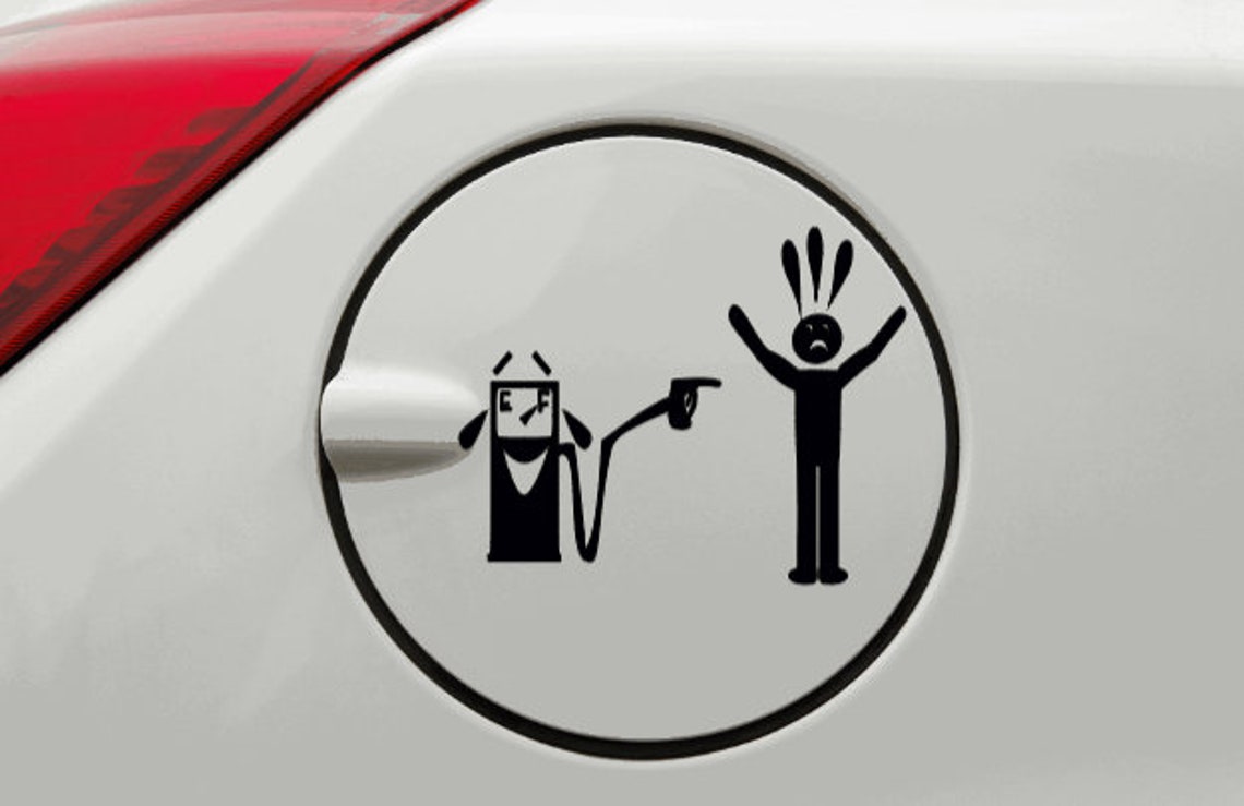 Funny Gas Stick up Dude / Gas Tank Sticker/ Vinyl Car Decal / Etsy