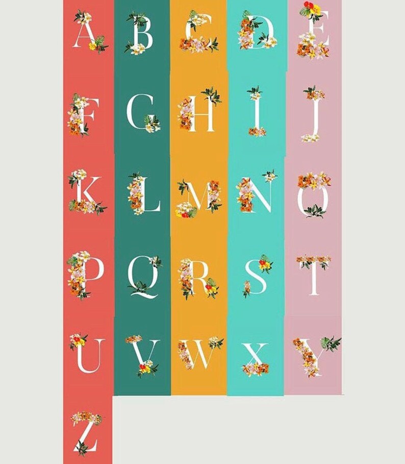 Flower Letters Etsy