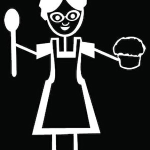 Grandparent Grandma Family Stick Figure Vinyl Decal Sticker Car Truck Window Wall Art