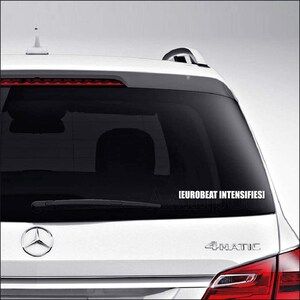 Euro Eurobeat Intensifies Car Truck Motorcycle Windows Bumper Wall Decor Vinyl Decal Sticker
