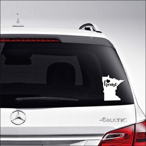 Home is Where The Heart is Minnesota State Map Car Truck Motorcycle Windows Bumper Wall Decor Vinyl Decal Sticker