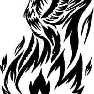 Phoenix Bird Rising Fire Vinyl Decal Sticker for Home Office Decor Vehicle Window Sign