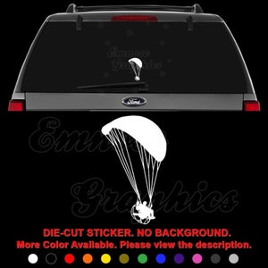 Powered Paragliding Paraglider Paramotor Decal Sticker For Car, Truck, Motorcycle, Windows, Bumper, Laptop, Helmet, Wall, Home Office Decor