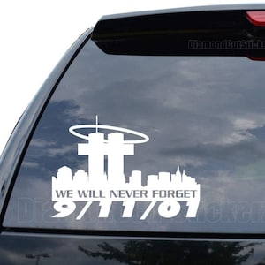 9/11 Twin Tower Bombing NY Decal Sticker Car Truck Motorcycle Window Ipad Laptop Wall Decor