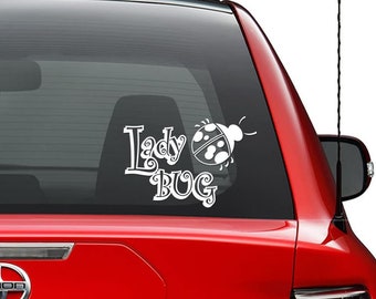 Ladybug Red Vinyl Car Window Sticker Decal Bumper 