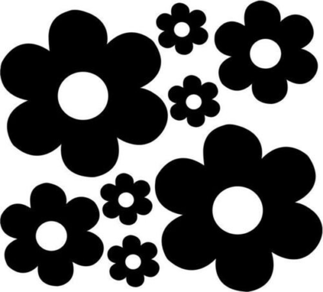 Groovy Flowers Home Decor Car Truck Window Decal Sticker - Etsy