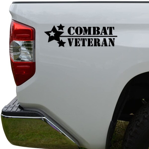 thumbnail image 2 of US Army Combat Veteran Sticker – American Flag Vinyl Decal For Car, Truck, Or Laptop 2 of 4