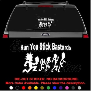 Run You Stick Bastards Juggalo Hatchet Man Decal Sticker For Car, Truck, Motorcycle, Windows, Bumper, Laptop, Wall, Home Office Decor
