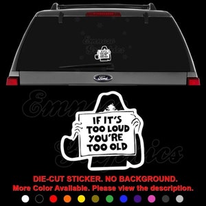 JDM If It's Too Loud You're Too Old Japanese Motorsports Decal Sticker For Car, Truck, Motorcycle, Windows, Bumper, Laptop, Helmet Decor