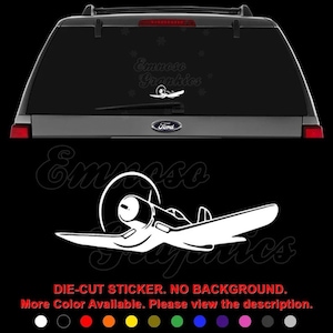 Vought F4U Corsair Plane WWII Fighter Pilot Decal Sticker For Car, Truck, Motorcycle, Windows, Bumper, Laptop, Helmet, Home Office Decor