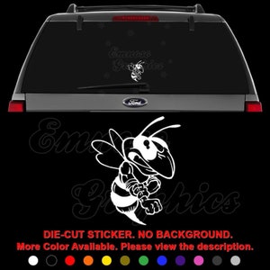 Angry Fighting Hornet Decal Sticker For Car, Truck, Motorcycle, Windows, Bumper, Laptop, Helmet, Wall, Home Office Decor