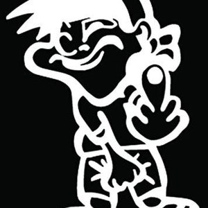 Boy Flip Finger Grope Funny Car Truck Window Bumper Vinyl Graphic Decal Sticker