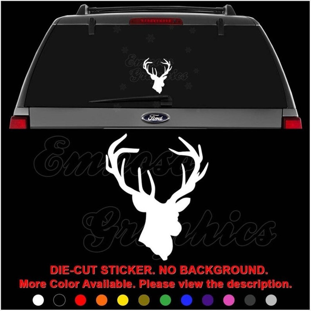 Deer Buck Antlers Hunting Hunter Decal Sticker for Car, Truck ...