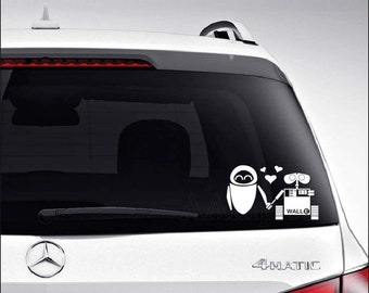 Wall-E Eva Robot Love Car Truck Motorcycle Windows Bumper Wall Decor Vinyl Decal Sticker Size