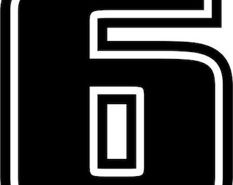 Racing Race Number 5 Five Die Cut Vinyl Decal Sticker for Go Kart Car ...