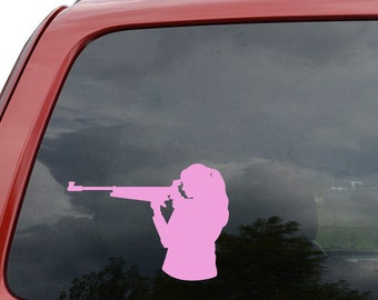Girl Hunting Car Truck Window Decor Vinyl Decal Sticker