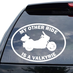 My Other Ride Valkyrie Motorcycle Motorbike Decal Sticker Auto Vehicle Motorcycle Window Ipad Laptop Wall Decor
